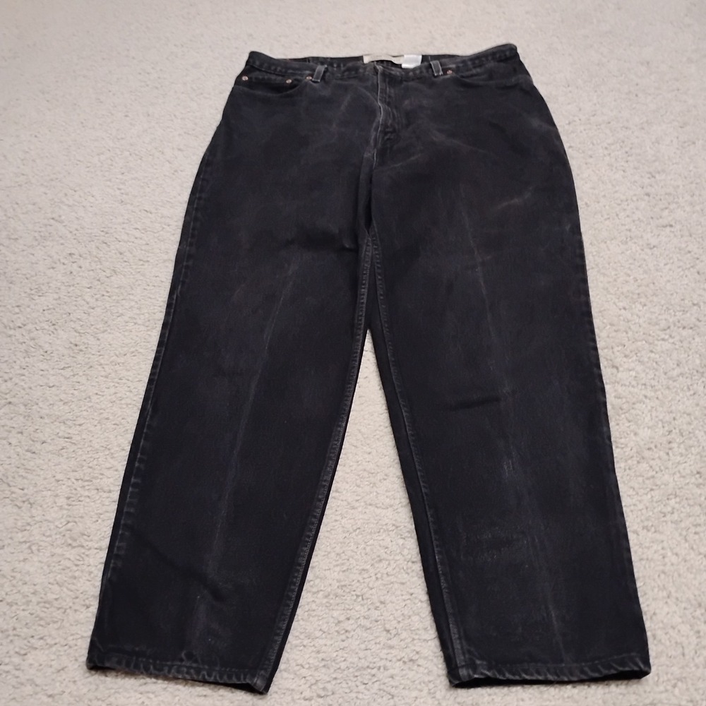 Vintage Levis 560 Jeans Men 42x32 (40x31) Black Denim Comfort Wide Y2K Gothic